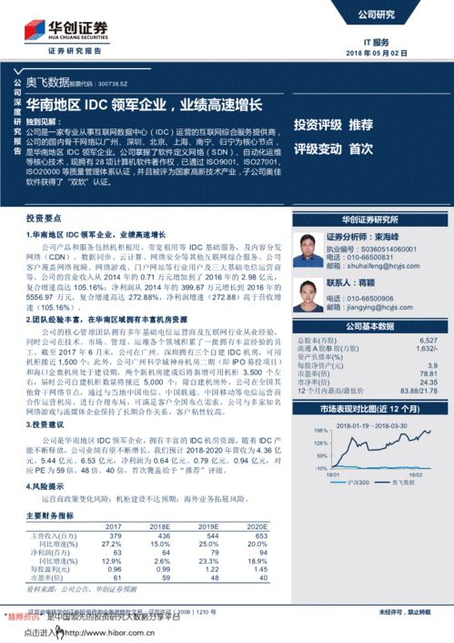 華創(chuàng)證券研報(bào) 奧飛數(shù)據(jù)——華南地區(qū)IDC領(lǐng)軍企業(yè)，業(yè)績(jī)高速增長(zhǎng)彰顯工業(yè)互聯(lián)網(wǎng)數(shù)據(jù)服務(wù)潛力